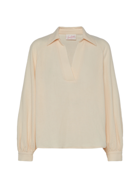 Blusa in mussola color off-white Maira