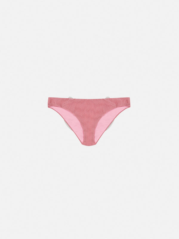 Madame pink lurex swim briefs with bow