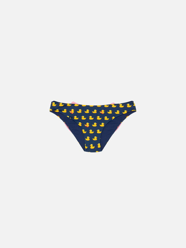 Madame swim briefs with bow and ducky print