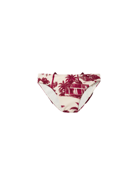 Slip da mare Madame con fiocco e stampa Toile de Jouy | AI CO-CREATED DESIGN BY RICKDICK - POWERED BY RED-EYE
