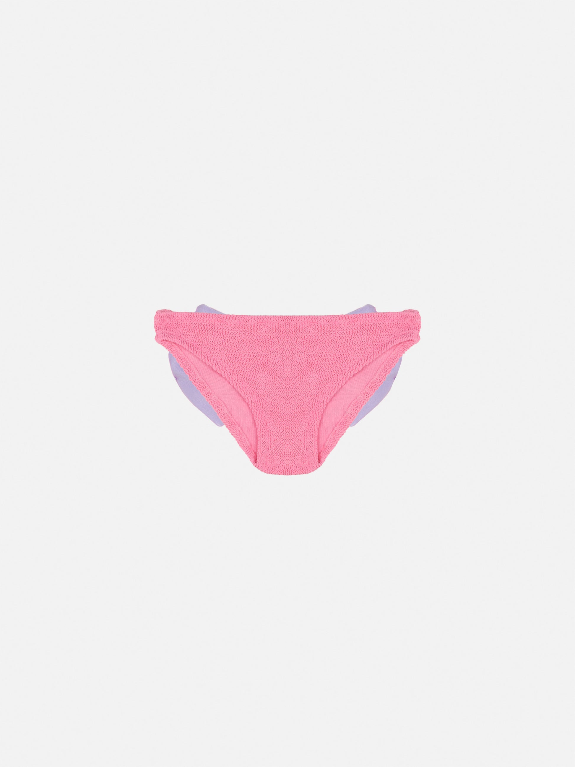 Madame pink crinkle swim briefs with bow - MC2 Saint Barth