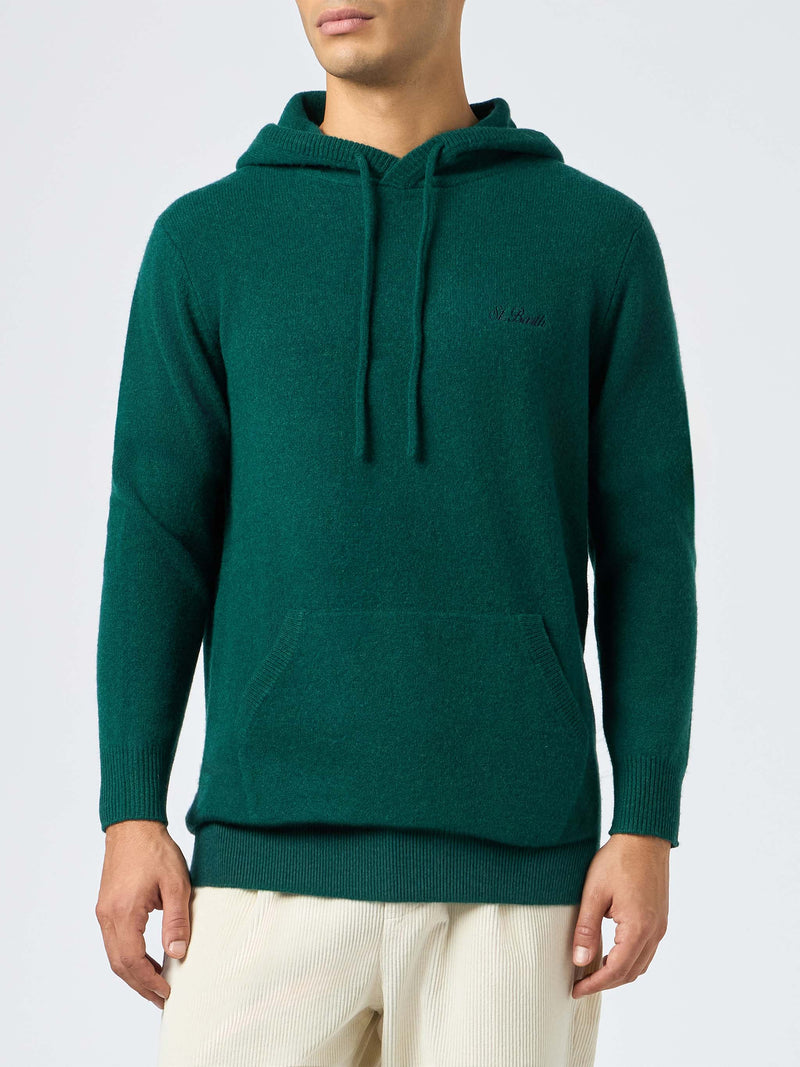 Grüner Kapuzenpullover für Herren, britischer Stil, Mahony