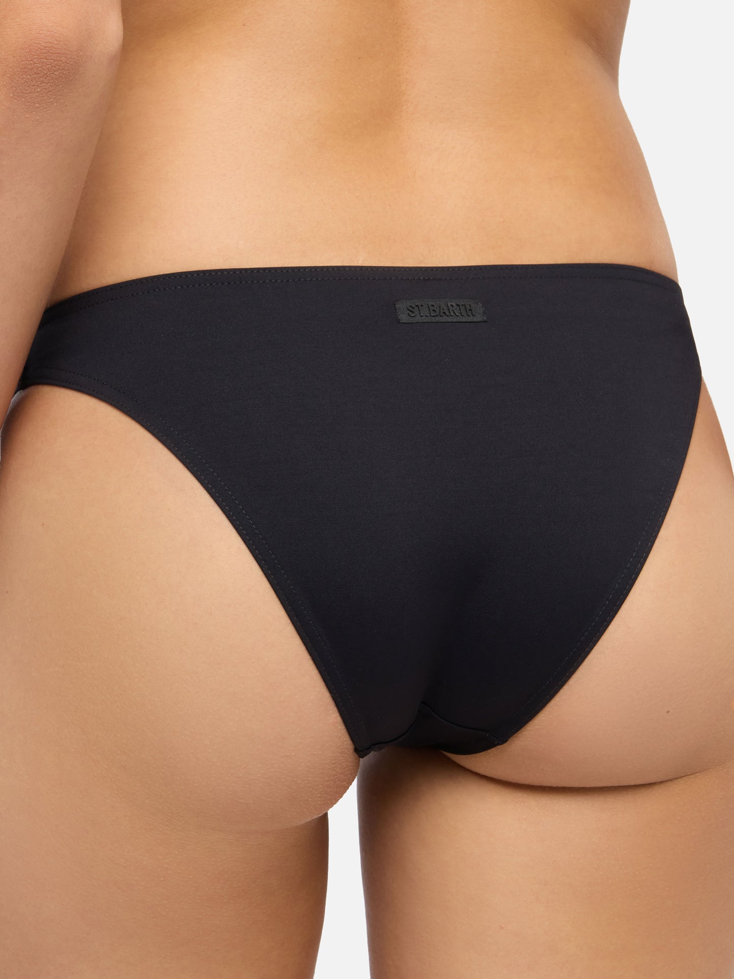Maia high-waist black swim briefs - Gaia black triangle bralette top