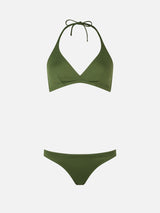 Bikini a bralette a triangolo verde militare da donna Gaia Maia