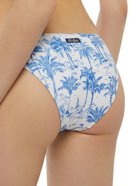 Slip mare a vita alta Maia con stampa toile de jouy