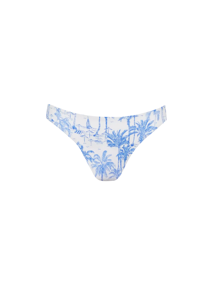 Bralette bikini Gaia Maia with toile de jouy print