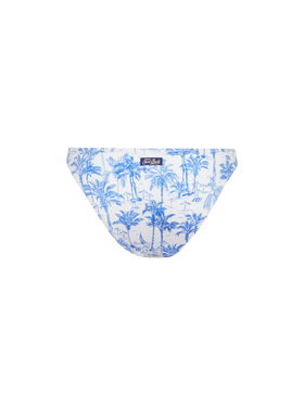 Slip mare a vita alta Maia con stampa toile de jouy