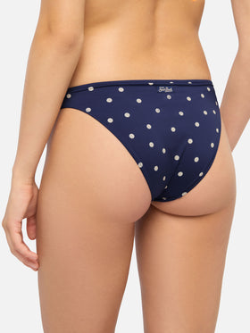 Maia High-Waist-Badehose mit Punktemuster - Gaia Triangle Bralette Top mit Punktemuster