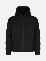 Man black hooded puffer jacket Maier