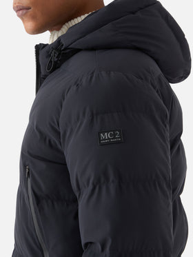 Marineblaue Steppjacke mit Kapuze für Herren von Maier