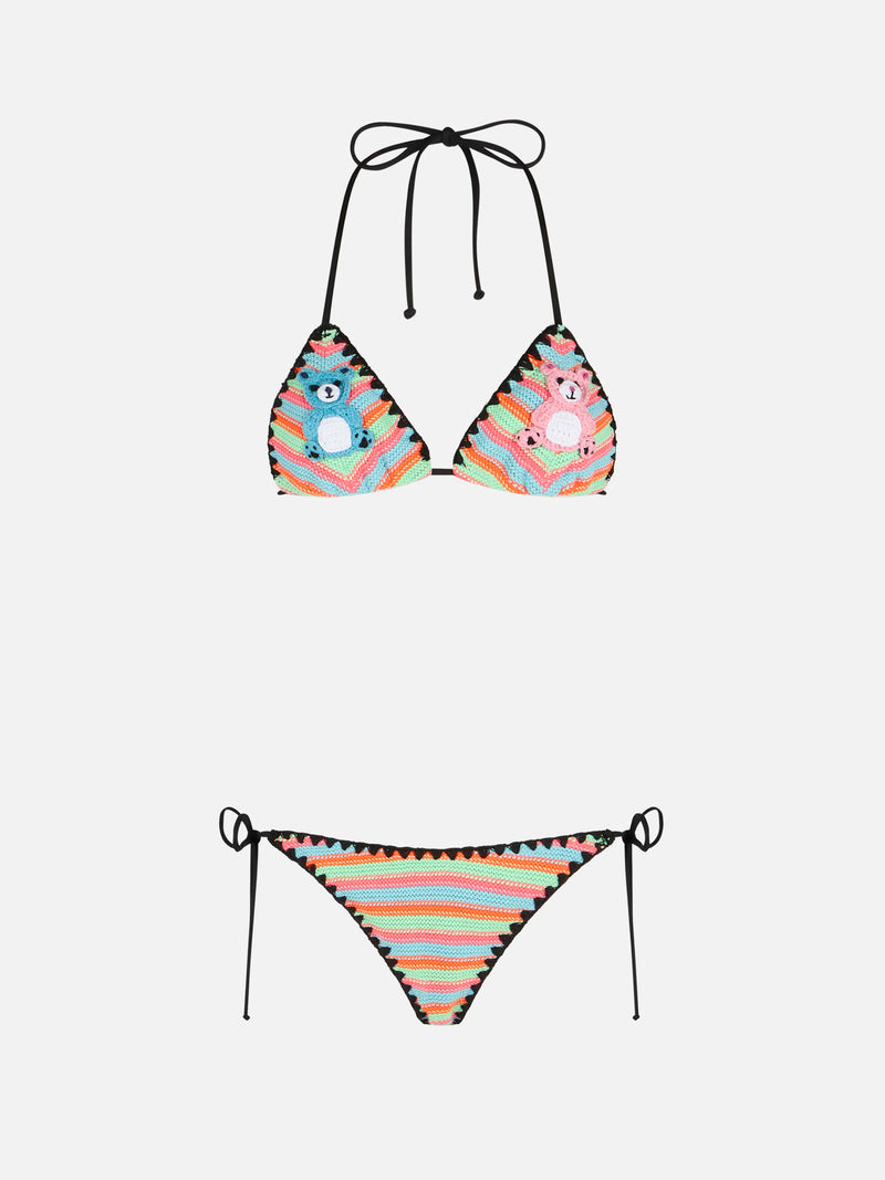 Damen Häkel Triangel Bikini Maleah mit Patches | BEEPY BELLA SPECIAL EDITION