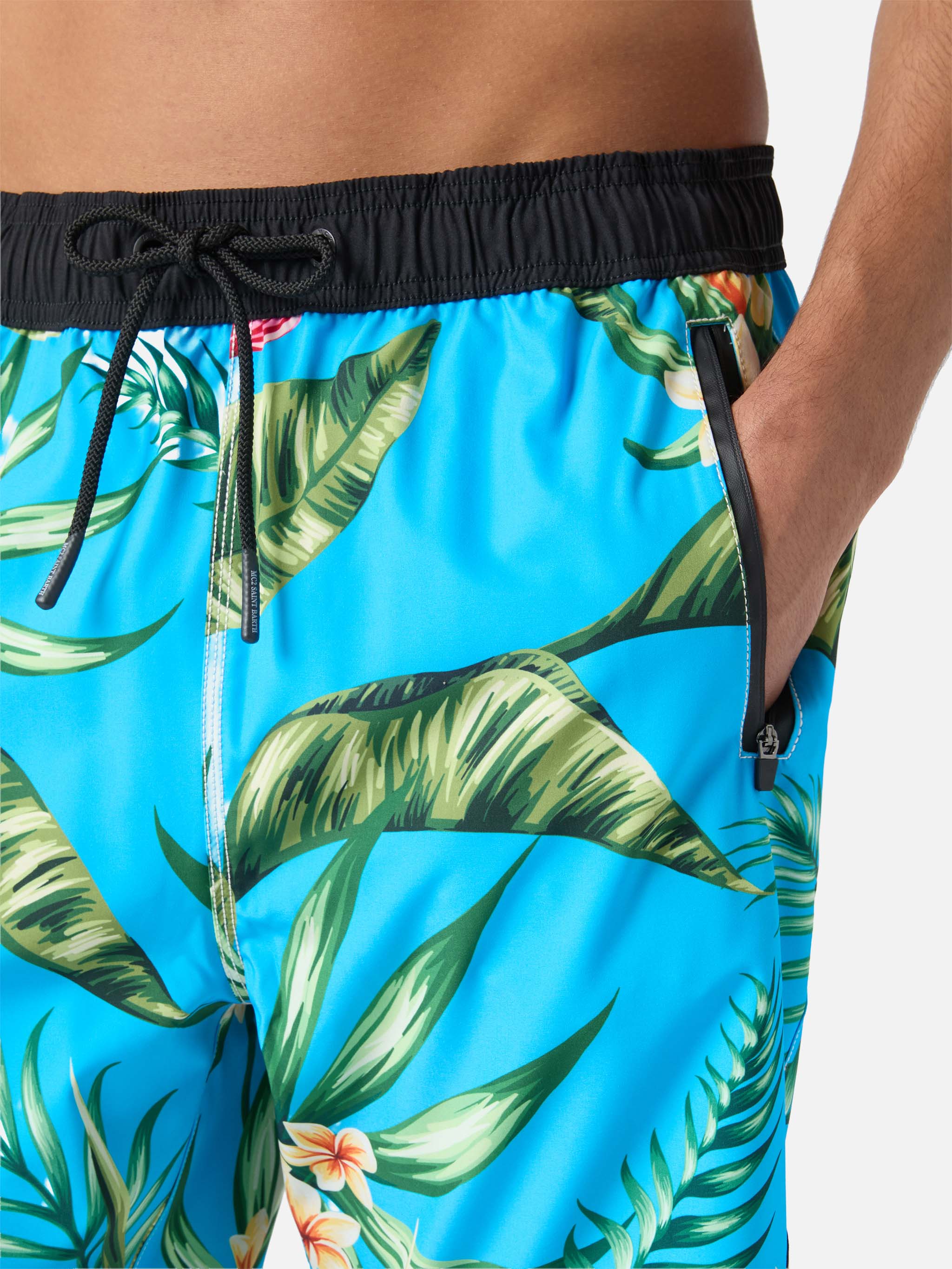 Floral print swim shorts surf style – MC2 Saint Barth