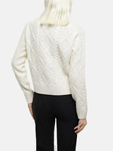 Woman crewneck cable-knit sweater Malmo with Cortina Natale '83 | VACANZE DI NATALE '83