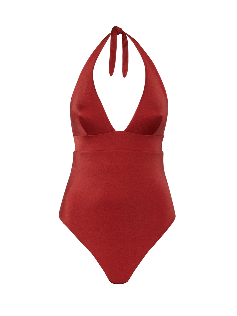 Marylin shimmer red one-piece swimsuit – MC2 Saint Barth