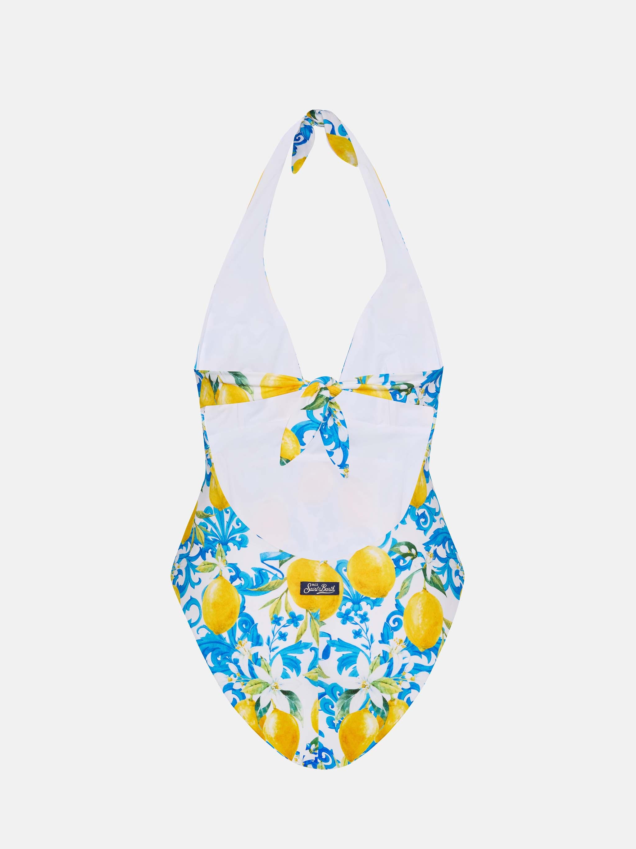 ワンピース水着 MC2 SAINT BARTH Marylin 18 one-piece swimsuit Marylin one-piece swimsuit with majolica print – MC2 Saint Barth