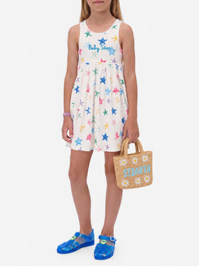 Masha pure organic cotton dress with all over starfish print