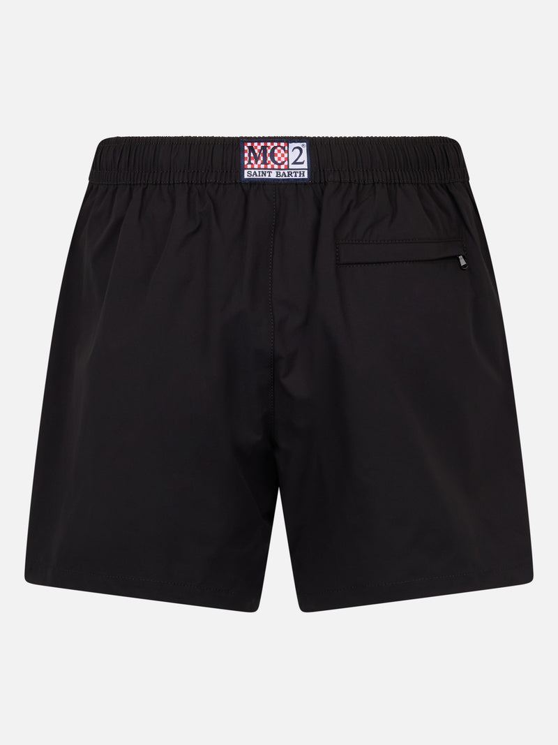 Herren kurze schwarze Badeshorts Master