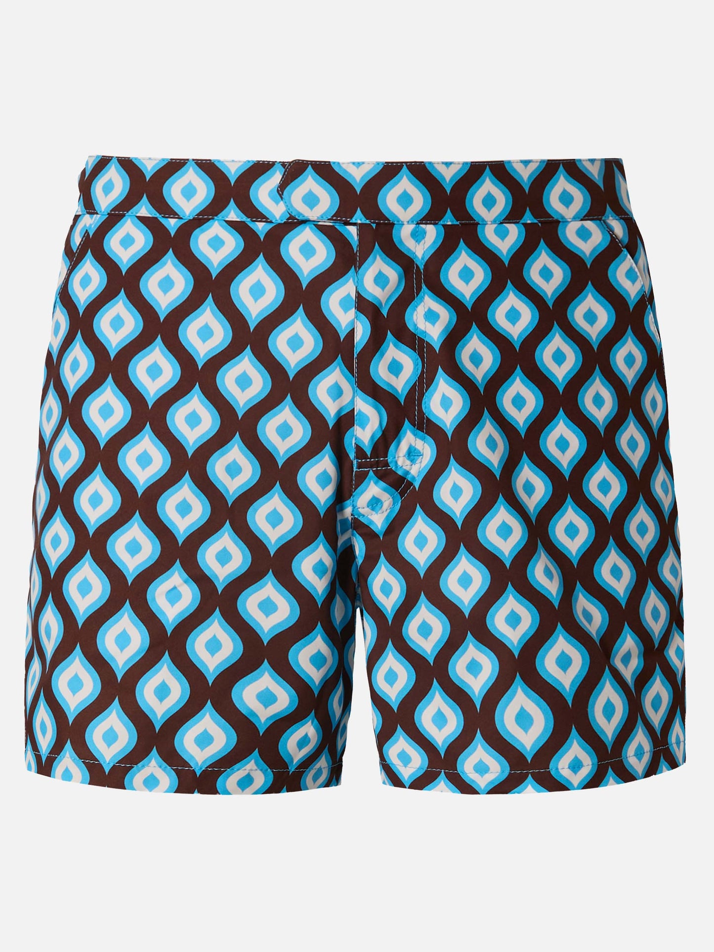 Short-length swim shorts Master with geometric print