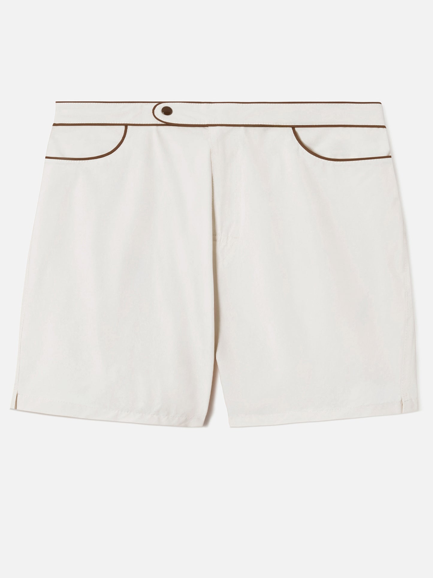 Master Piping swim shorts in white