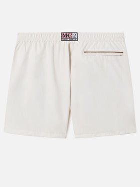 Master Piping swim shorts in white