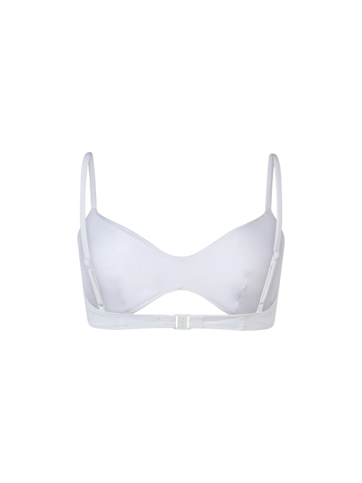 Weißes Strandtop mit U-Ausschnitt und Bralette für Damen May