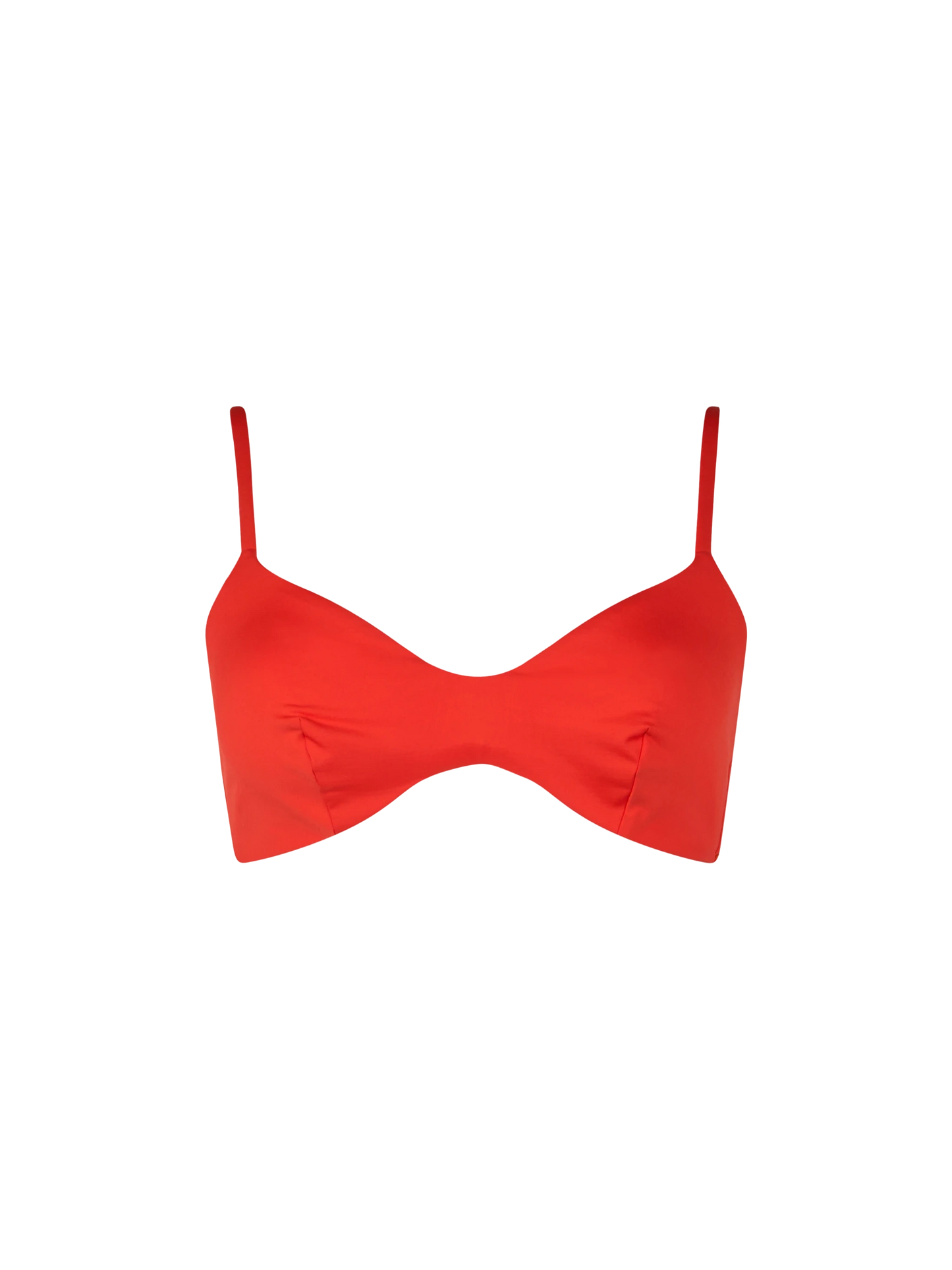 Oranges Strandtop May mit U-Ausschnitt und Bralette für Damen