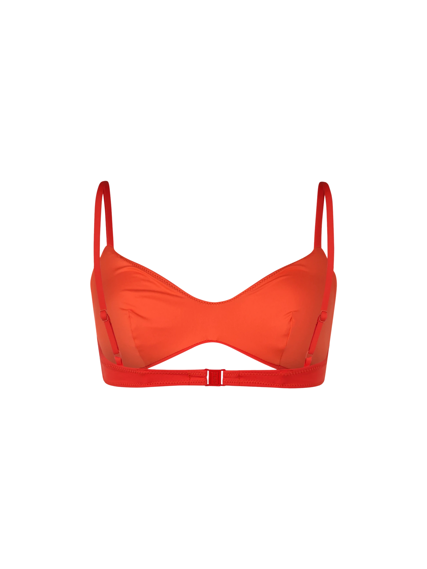 Oranges Strandtop May mit U-Ausschnitt und Bralette für Damen