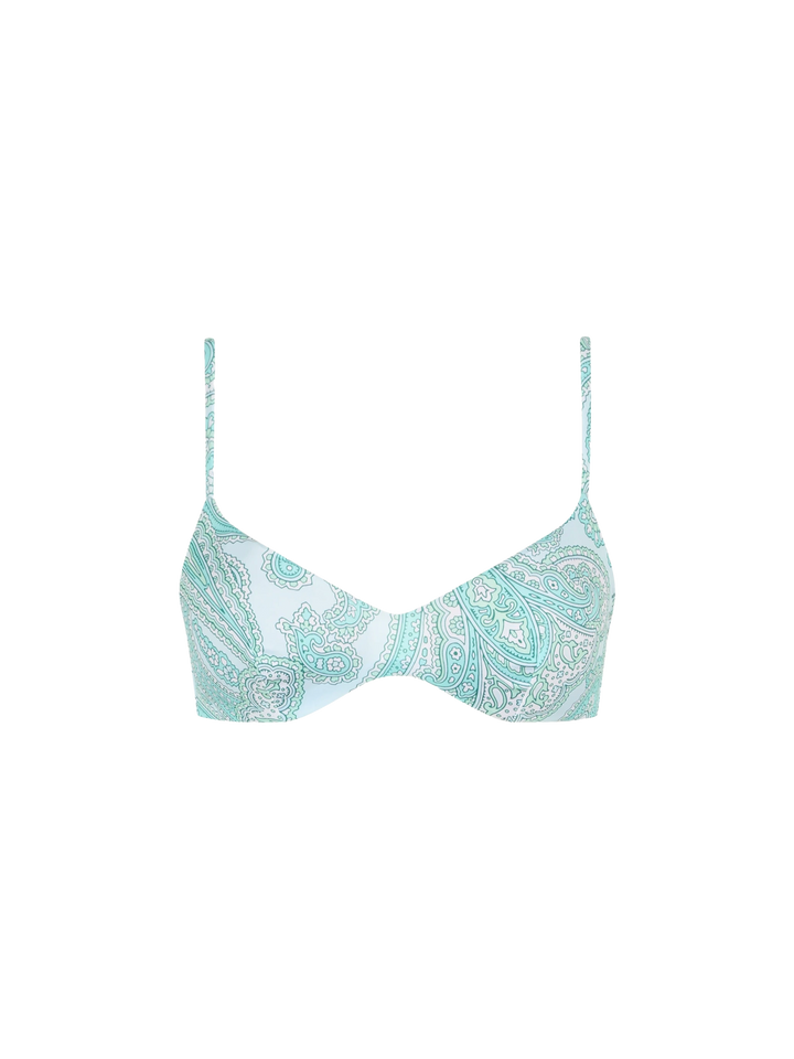 Damen-Bralette-Strandoberteil May mit Paisley-Ausschnitt und U-Ausschnitt