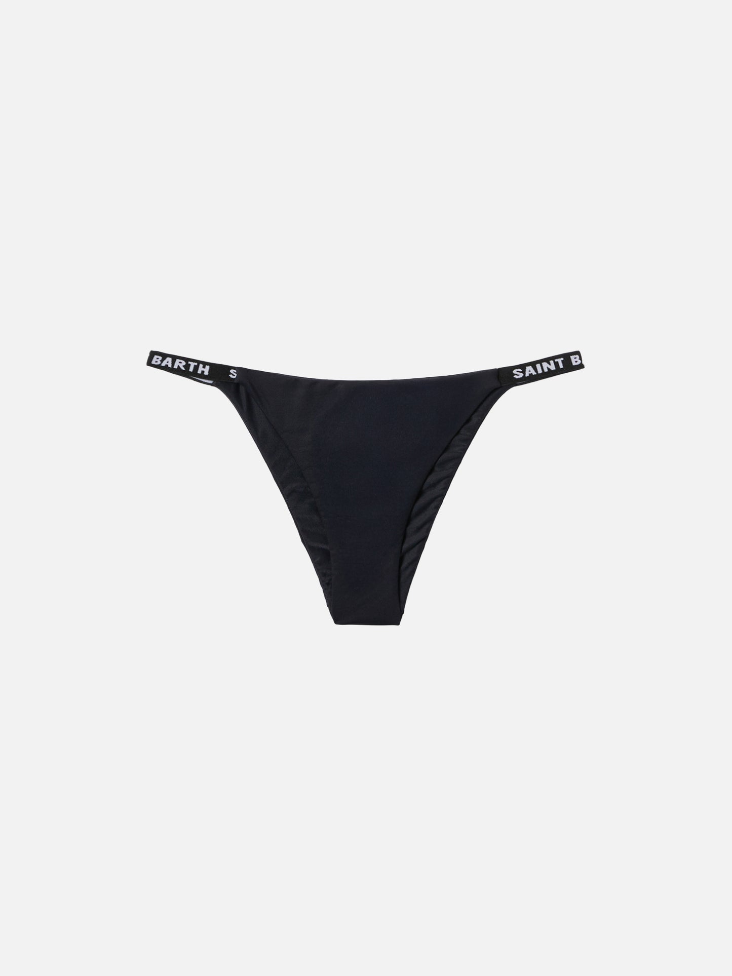 Woman black cheeky swim briefs