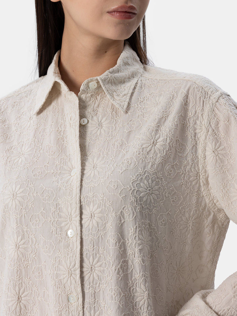 Camicia classica da donna in cotone Sangallo Meredith