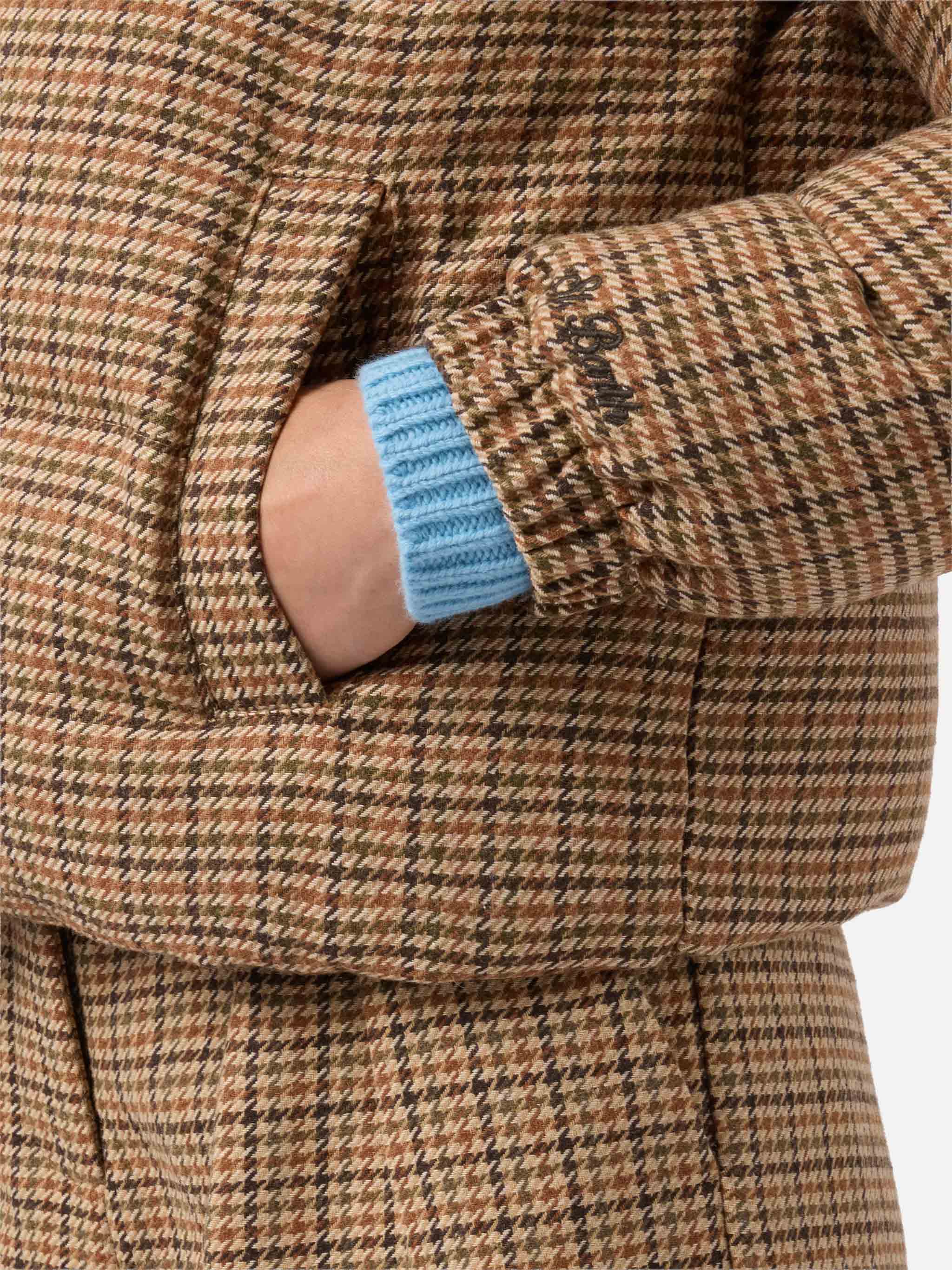 Maddy English padded houndstooth jacket – MC2 Saint Barth