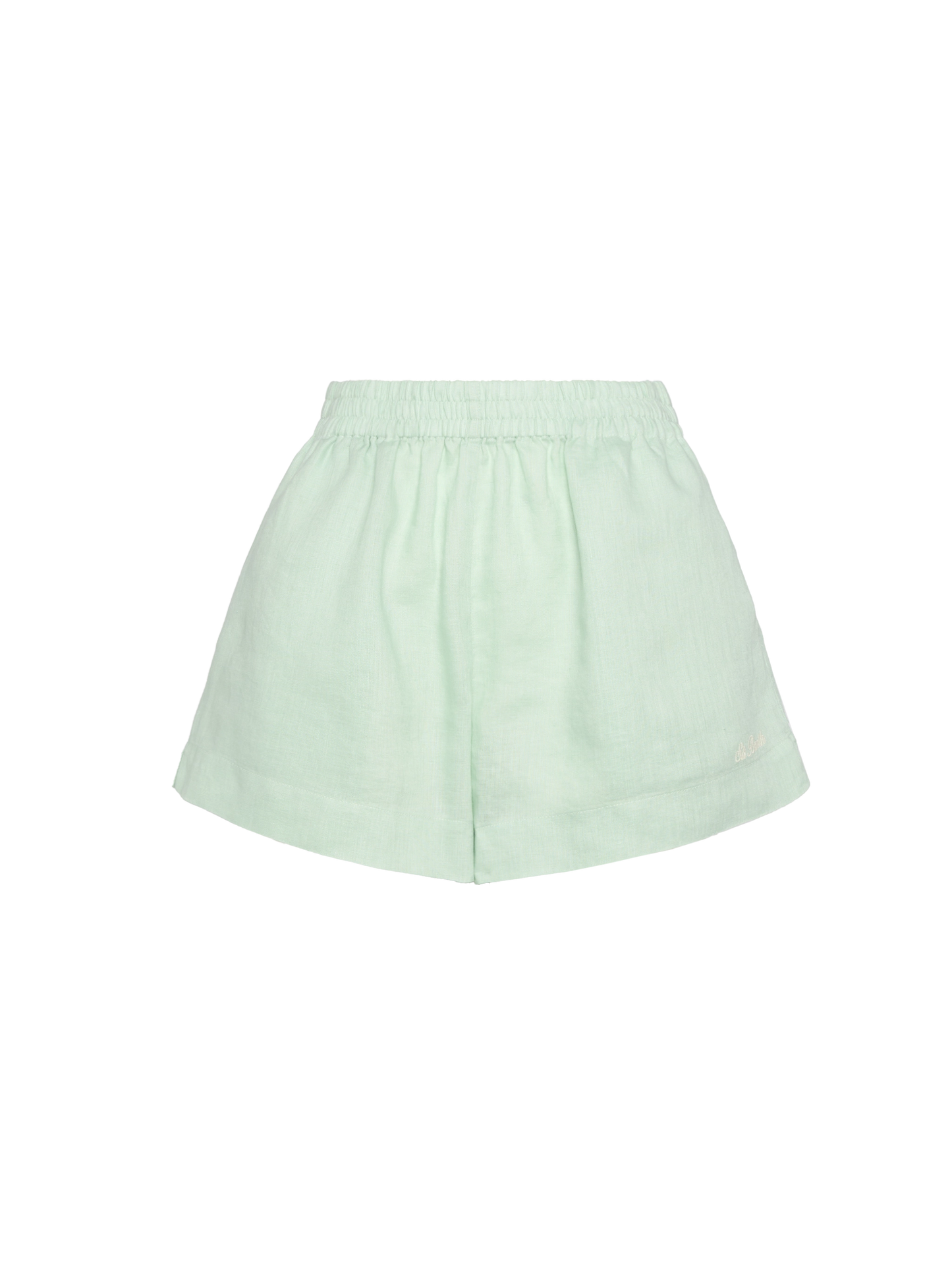 Meave shorts pull up in lino color verde salvia