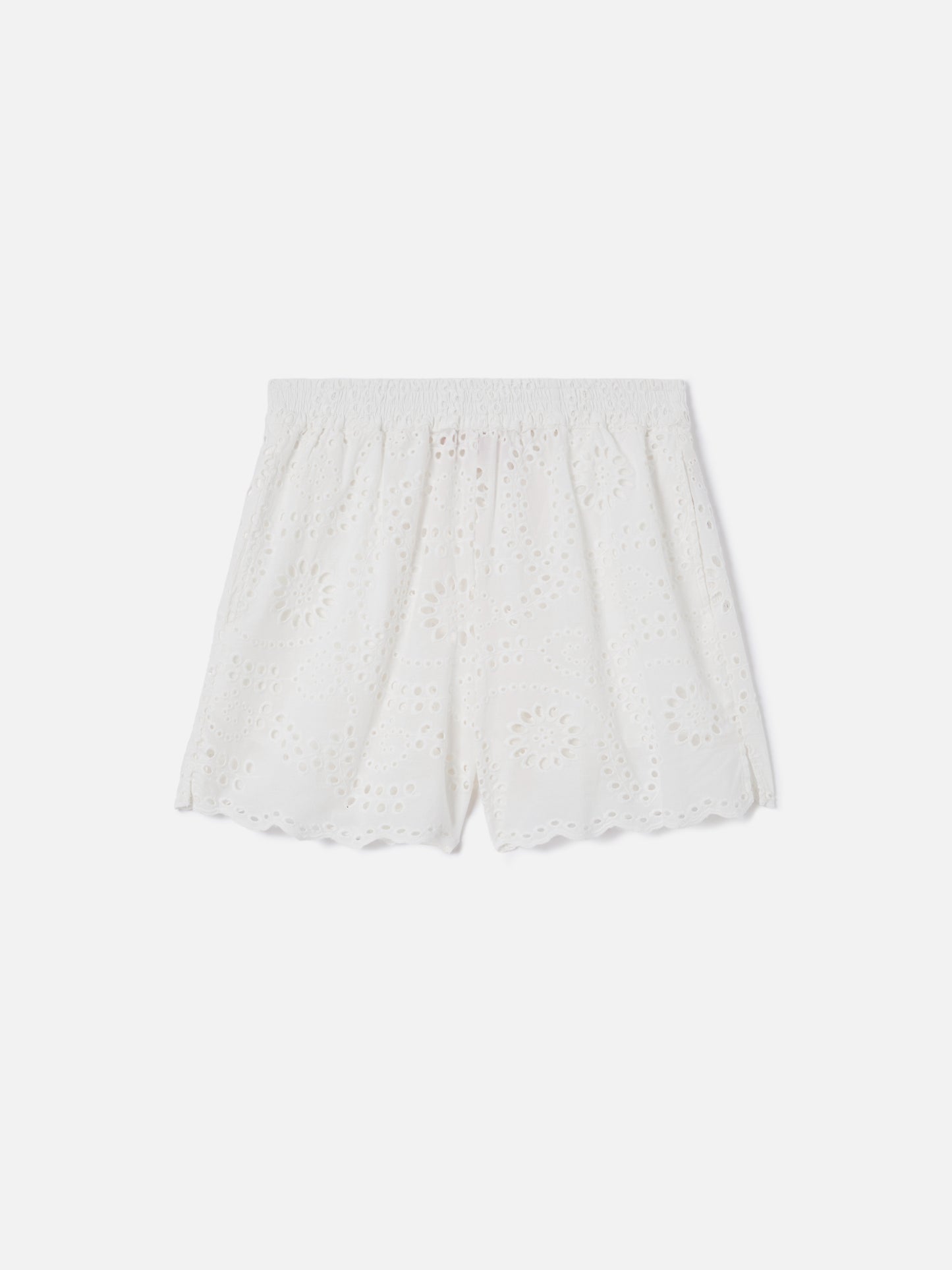 White Meave broderie anglaise shorts