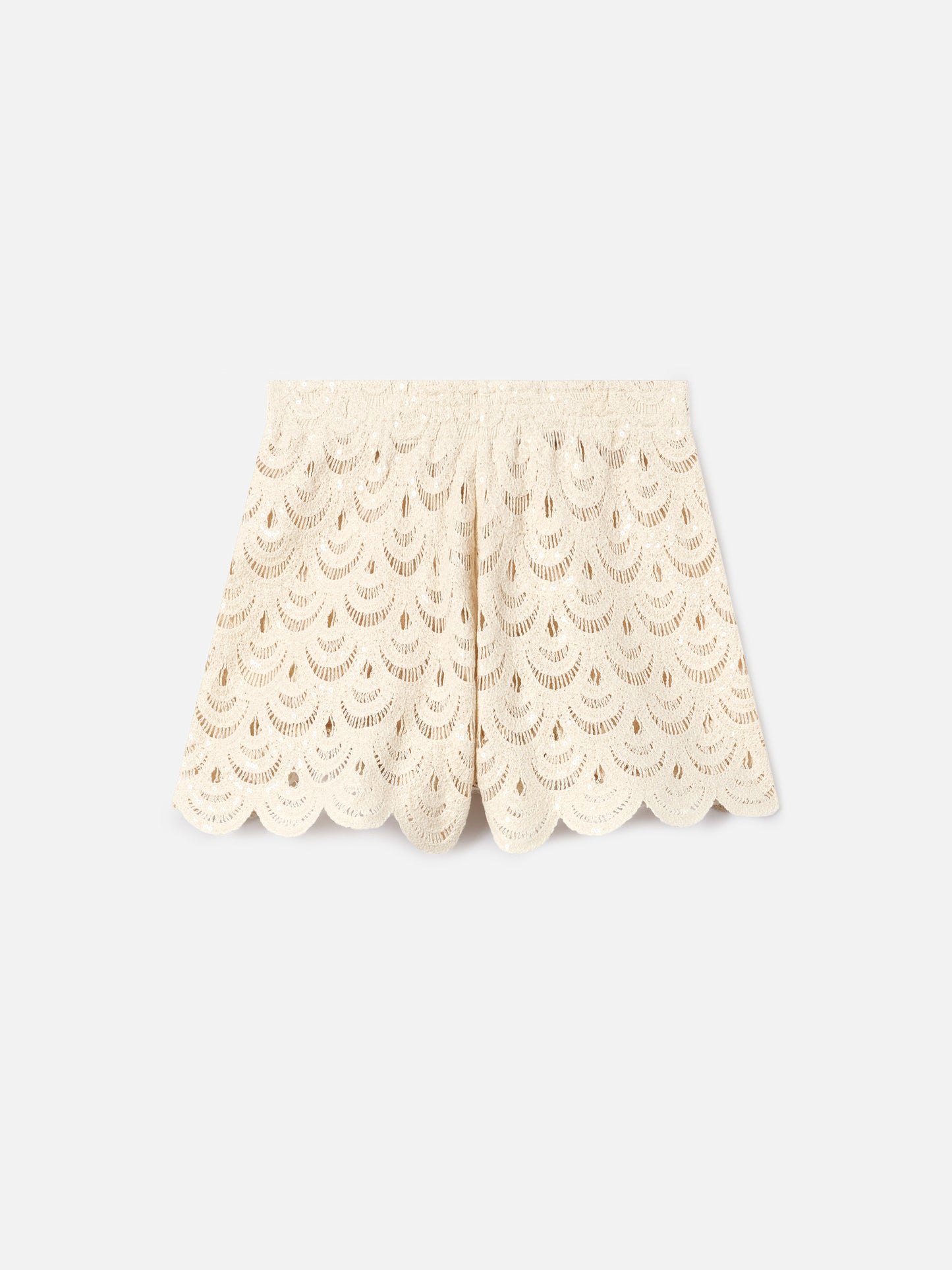 Meave crochet shorts with sequins