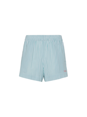 Meave cotton poplin pull up shorts with striped print - MC2 Saint Barth