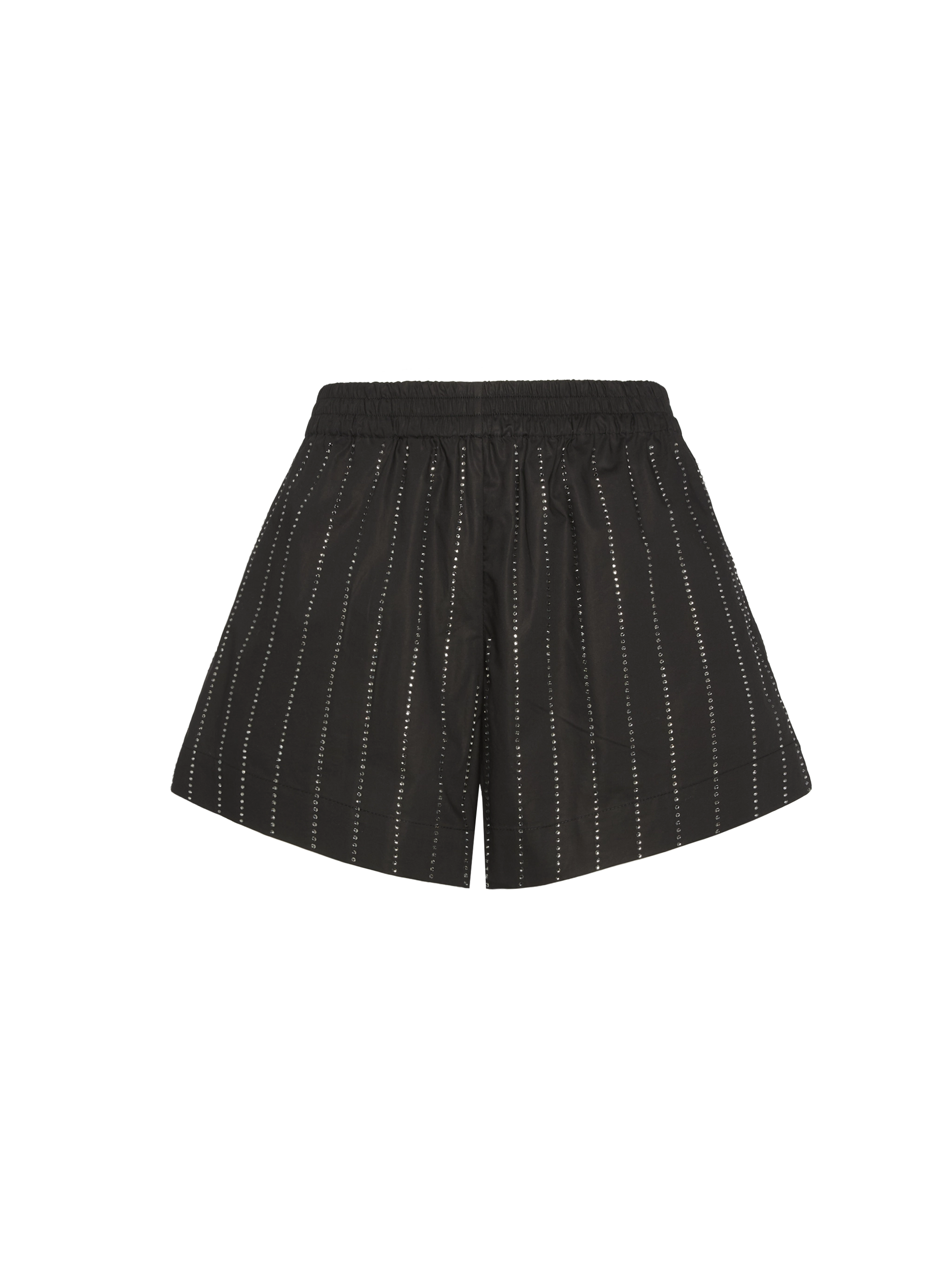 Meave cotton poplin pull up shorts with striped rhinestone embellishment - MC2 Saint Barth