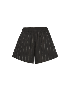 Meave cotton poplin pull up shorts with striped rhinestone embellishment - MC2 Saint Barth