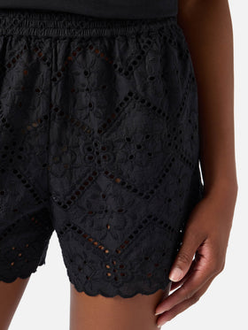 Shorts Meave in sangallo nero