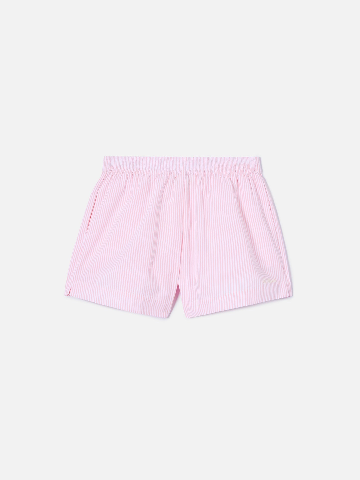 Shorts Meave in seersucker a righe rosa
