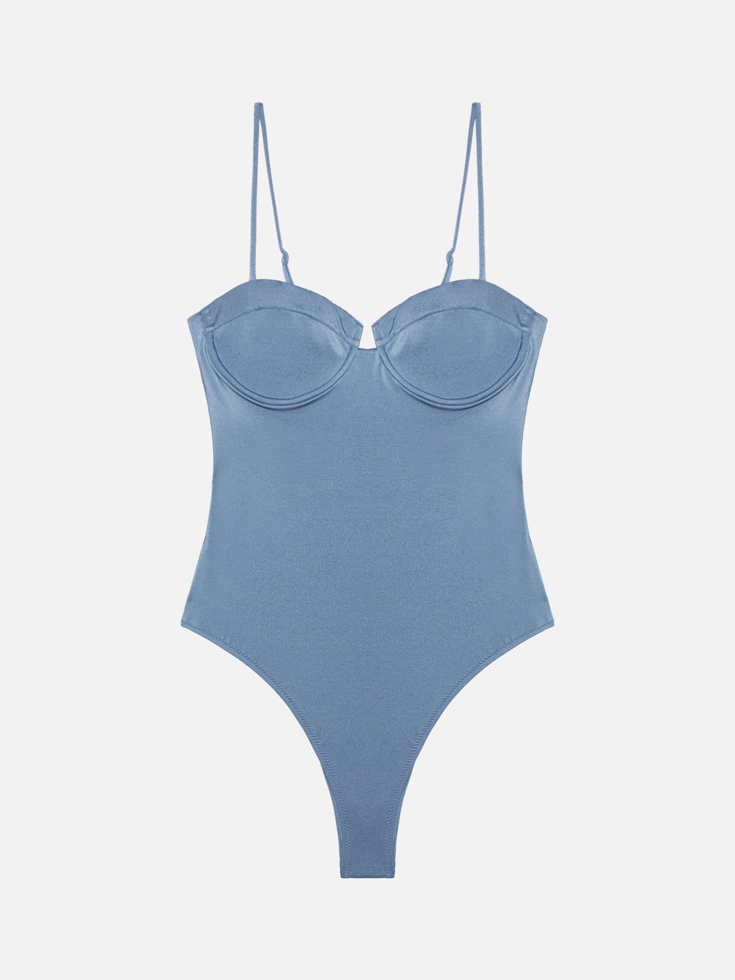 Costume intero Medea shimmer avio con ferretto