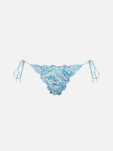 Woman Joanna Luise cheeky swim briefs Miami | MADE WITH LIBERTY FABRIC