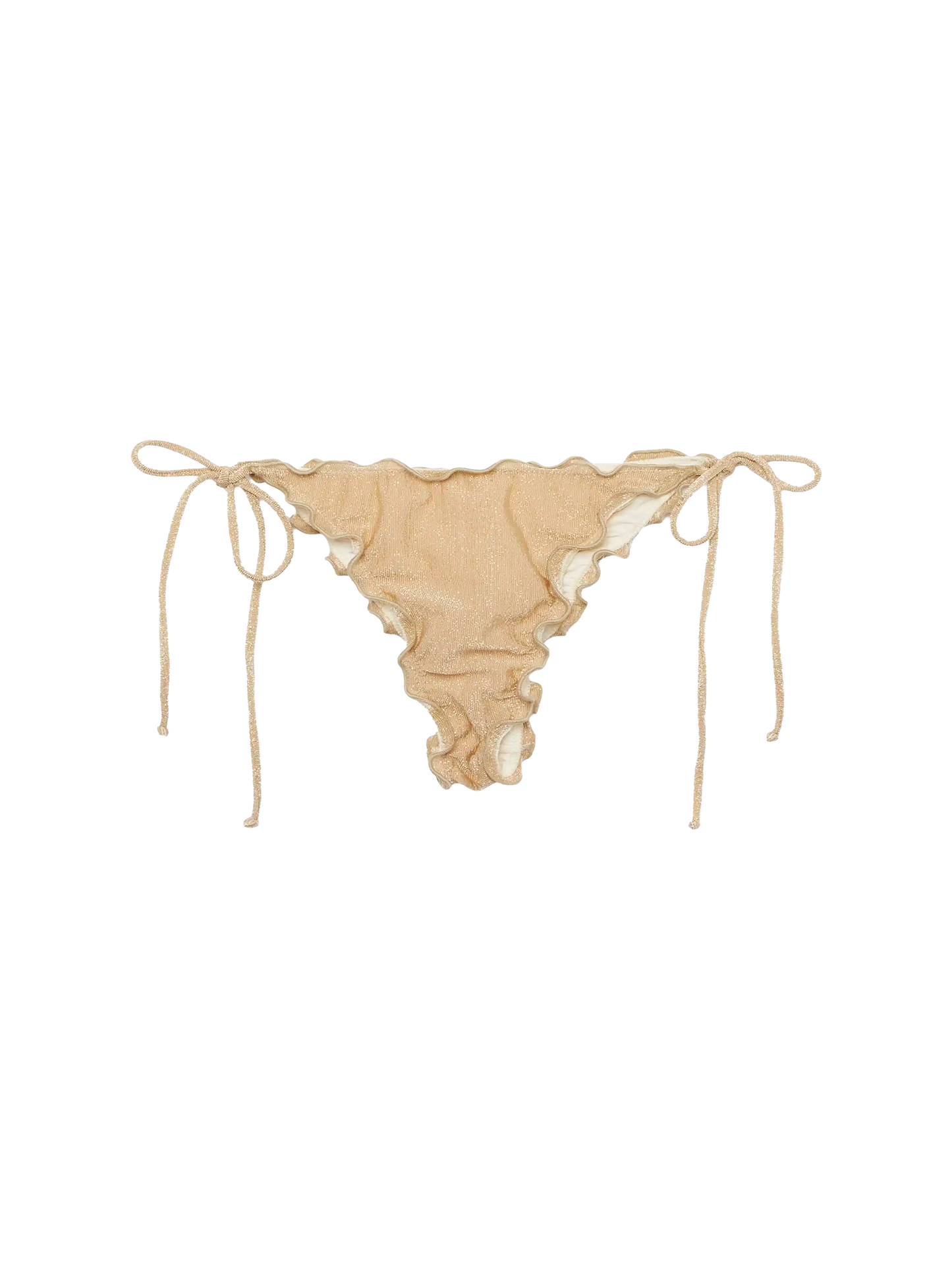 Miami lurex gold cheeky swim briefs