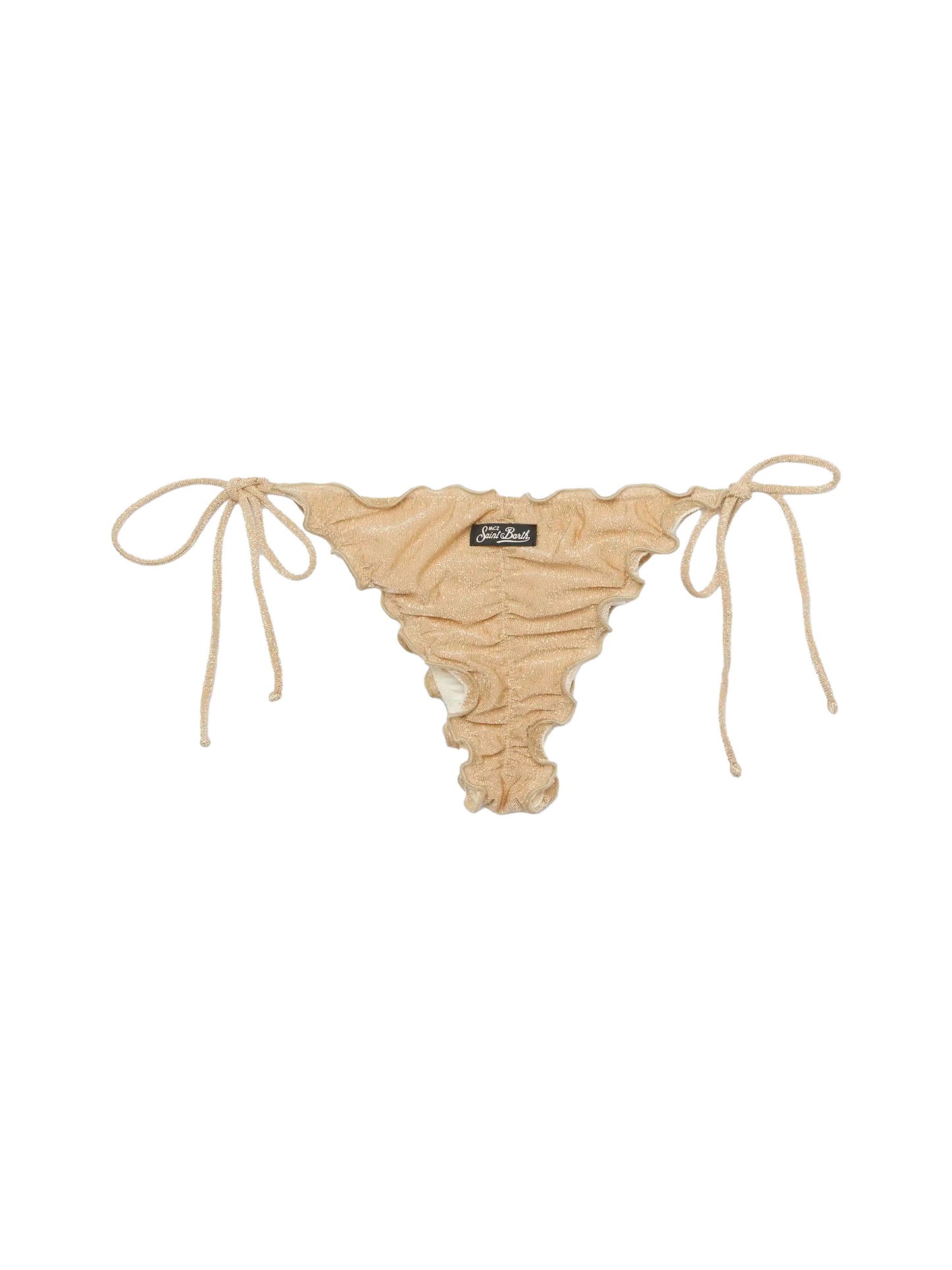Miami lurex gold cheeky swim briefs
