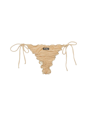 Miami lurex gold cheeky swim briefs