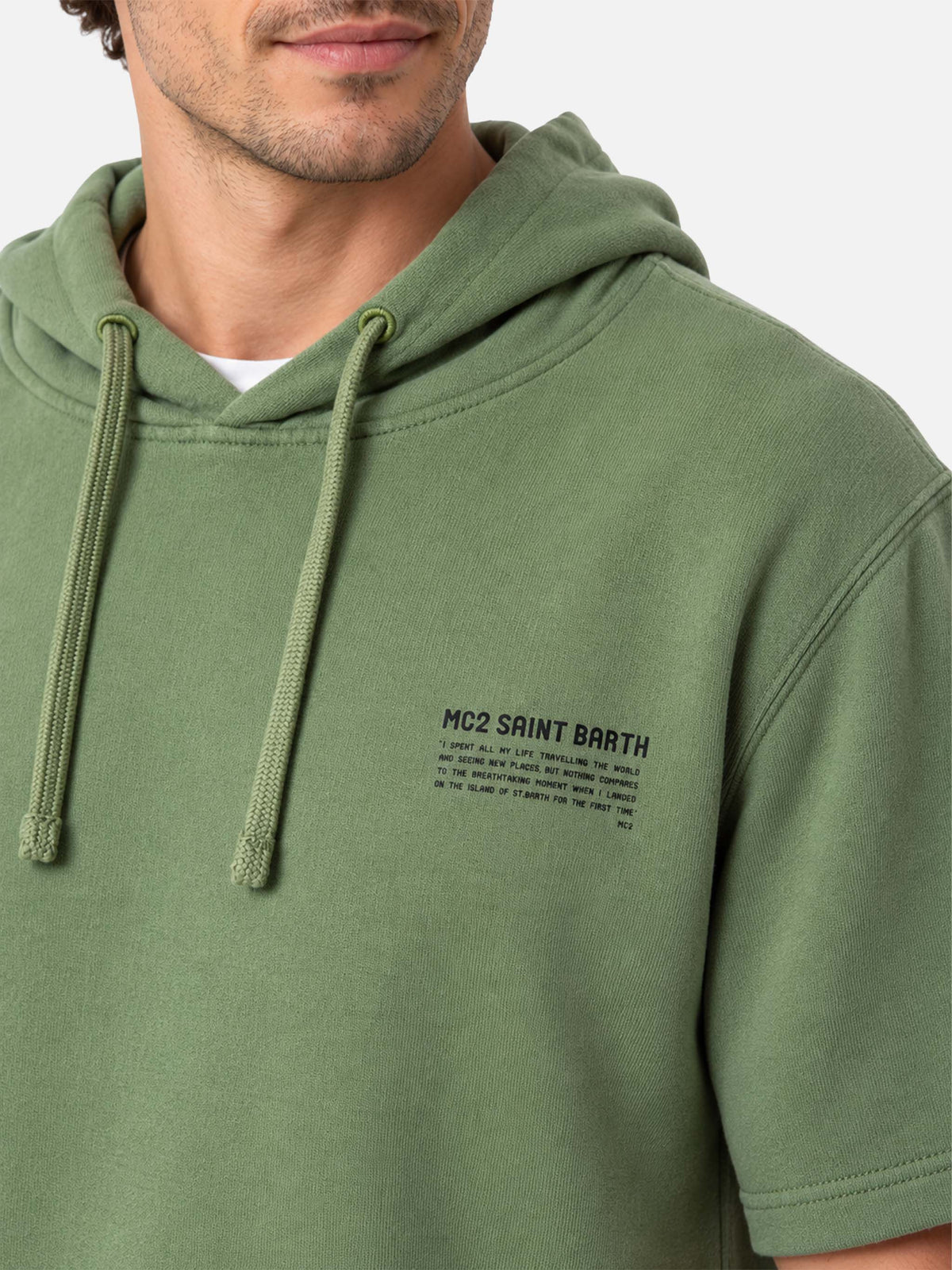 Sudadera de manga corta verde Mike 