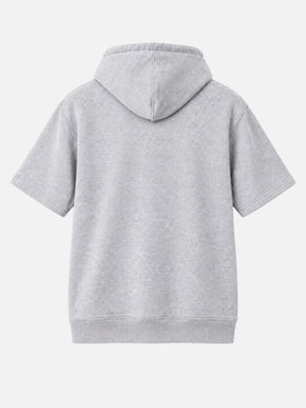 Sweat à capuche gris à manches courtes Mike 