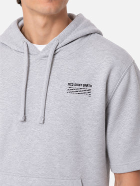 Sweat à capuche gris à manches courtes Mike 