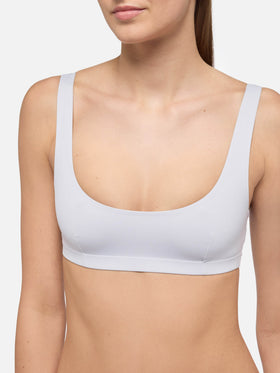 Afrodite heatsealed silver cheeky swim briefs - Minerva silver heatsealed classic bralette - MC2 Saint Barth