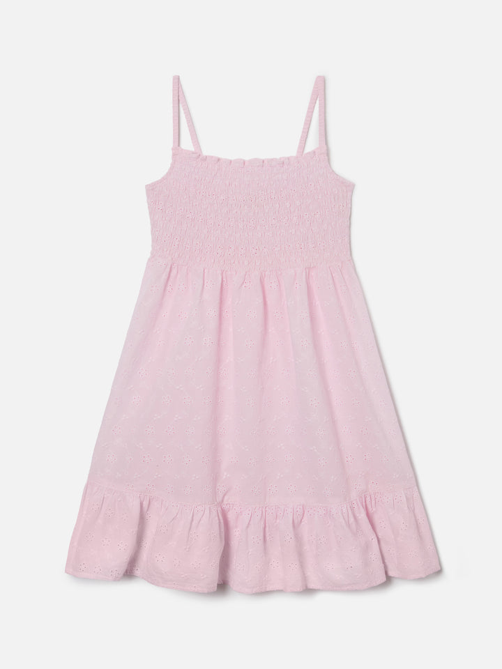 Pink Miki broderie anglaise cotton sundress