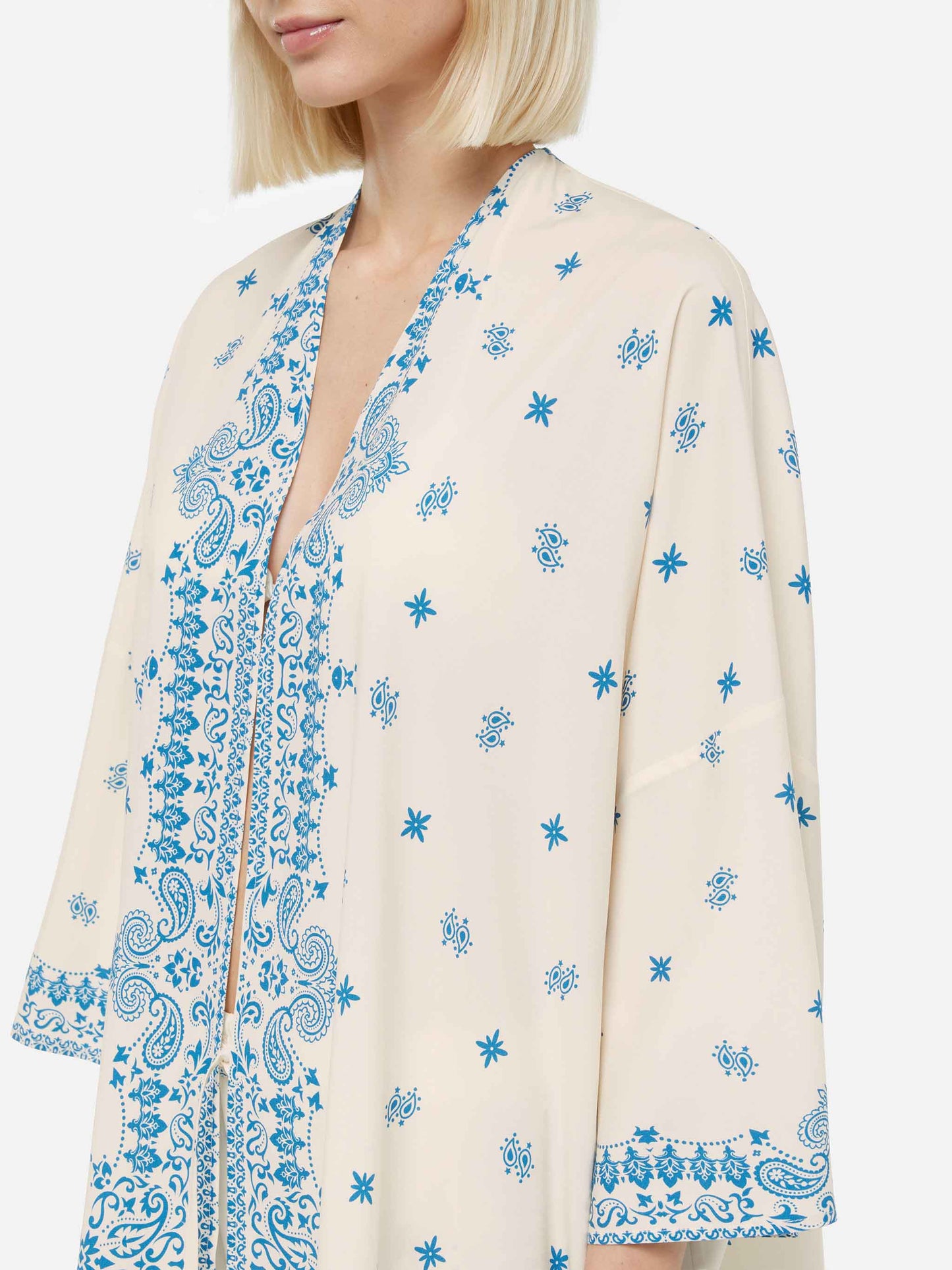 Giacca kimono con stampa bandana piazzata Milos